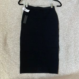 Babaton chandelier black bandaged skirt